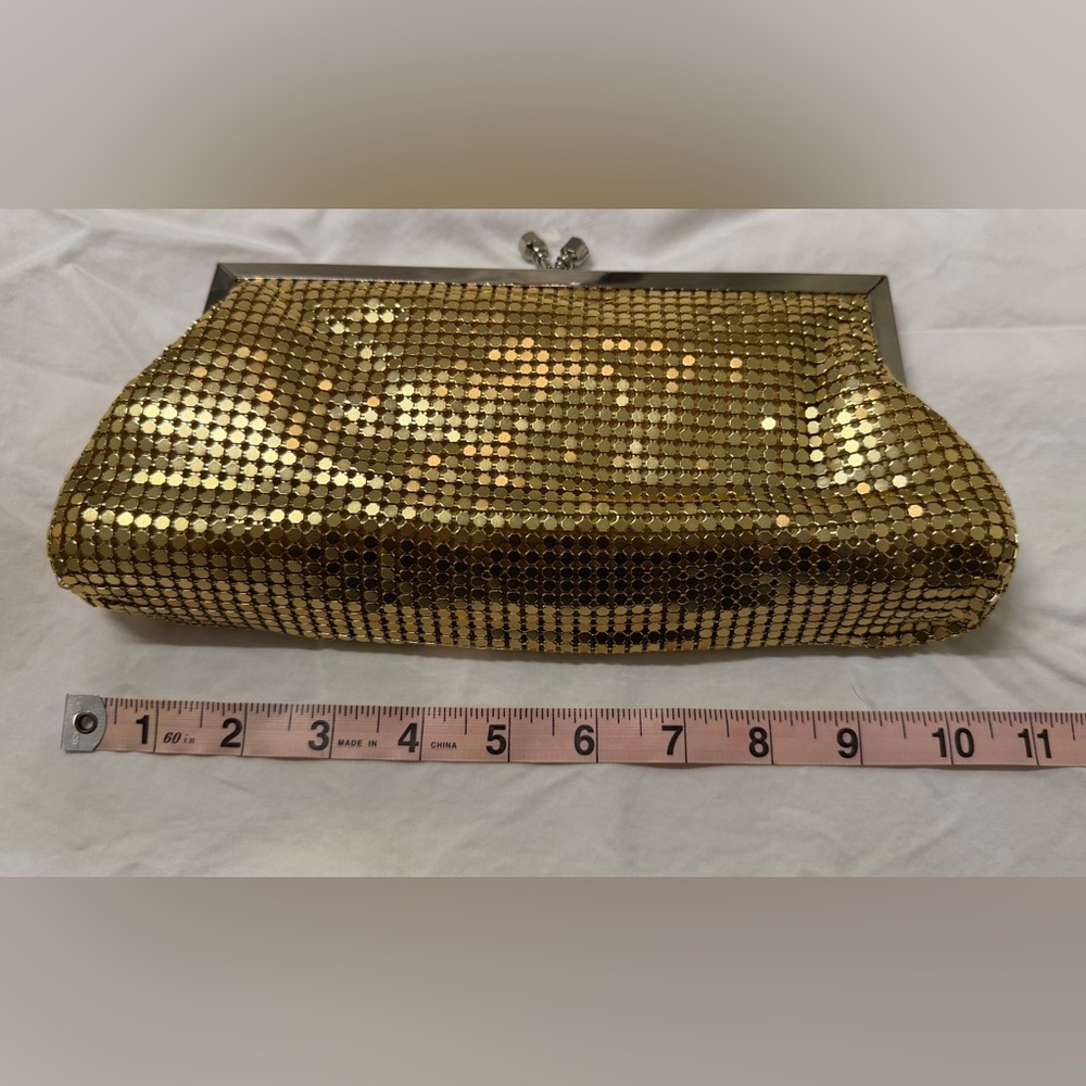 NWT Sasha Metallic Gold Evening Bag - Picture 9 of 10